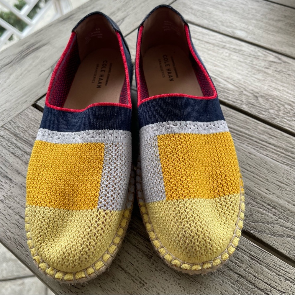 Cole Haan Cloudfeel Multicolored Stretch Knit Espadrilles Womens Size 8 - Picture 2 of 9